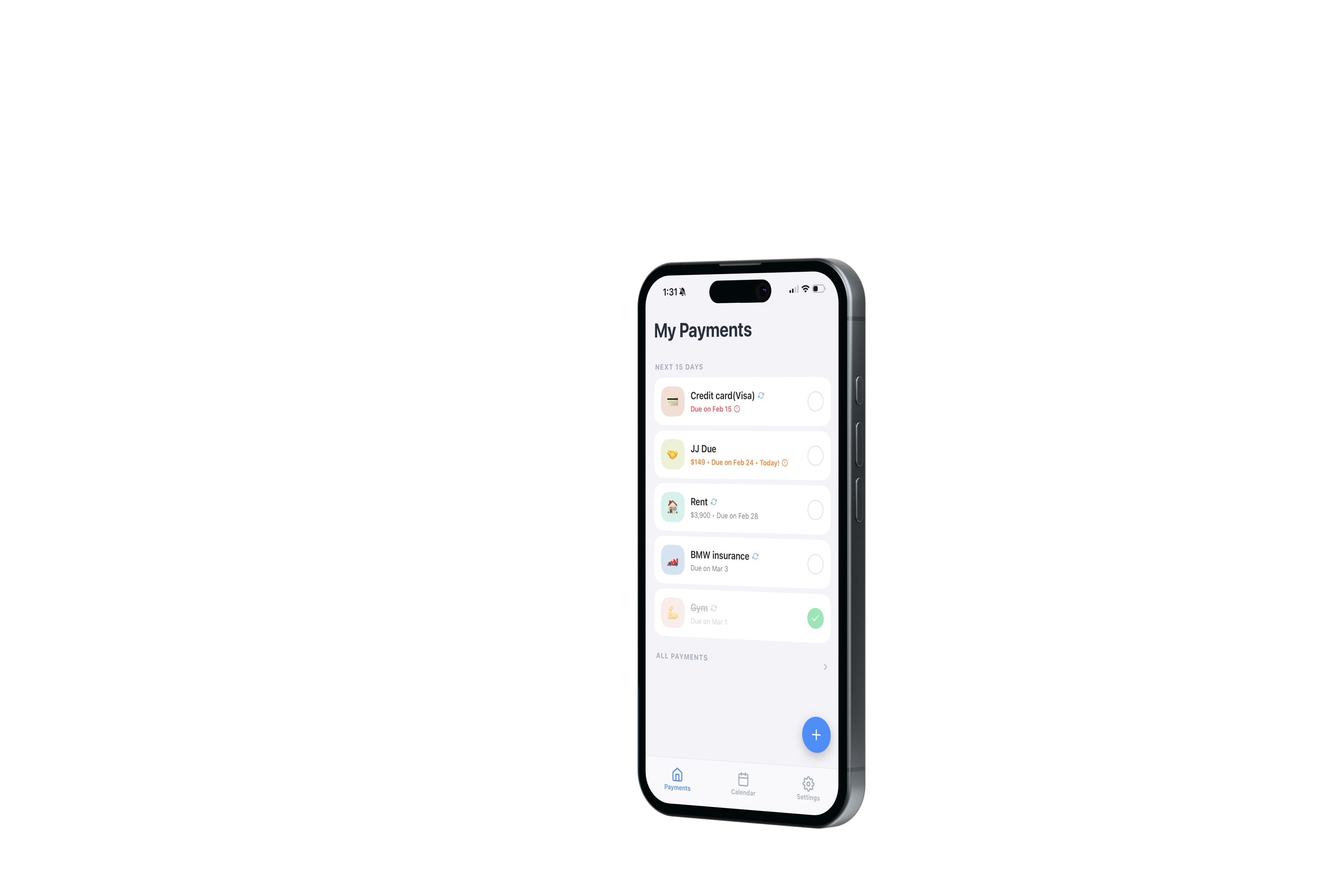 OnDue app preview C1
